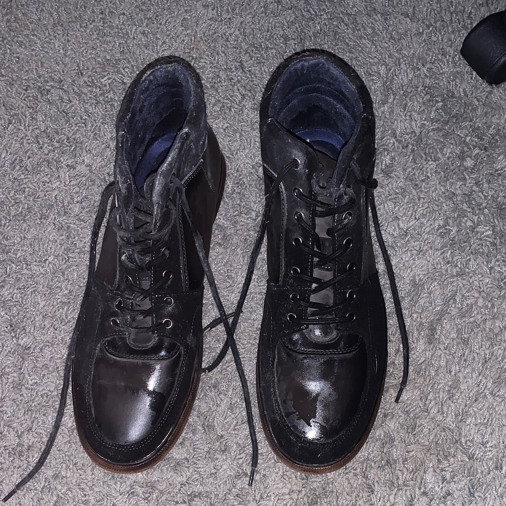 Men's Arkbird Black Leather Lace-Up Boots